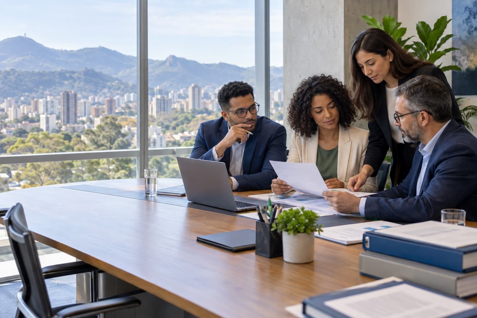 Relatório de atividades aberto em um notebook